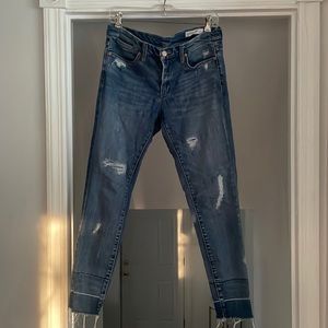 Blank NYC Distressed Medium Wash Intro Jeans